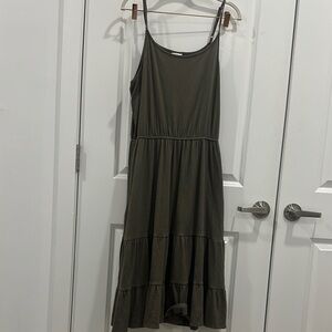 Olive Green Sleeveless Dress
